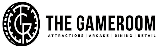 TGR THE GAMEROOM ATTRACTIONS ARCADE DINING RETAIL logo