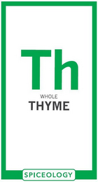 TH WHOLE THYME SPICEOLOGY logo