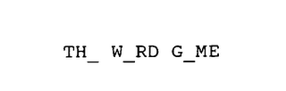 TH_ W_RD G_ME logo