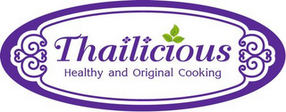 THAILICIOUS HEALTHY AND ORIGINAL COOKING logo