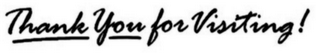 THANK YOU FOR VISITING! logo