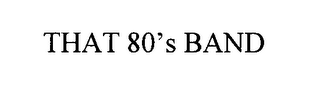THAT 80'S BAND logo
