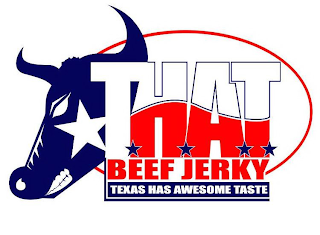 THAT BEEF JERKY TEXAS HAS AWESOME TASTE logo