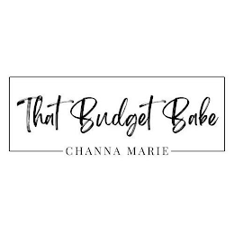 THAT BUDGET BABE CHANNA MARIE logo