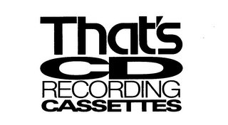 THAT'S CD RECORDING CASSETTES logo