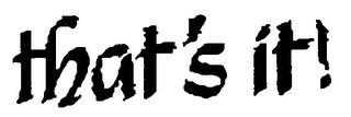 THAT'S IT! logo