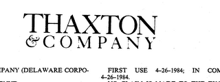 THAXTON & COMPANY logo