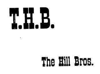 T.H.B. THE HILL BROS. logo