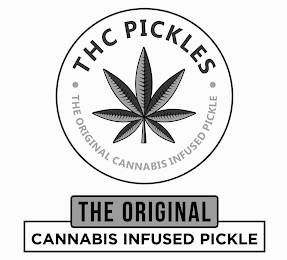 THC PICKLES THE ORIGINAL CANNABIS INFUSED PICKLE THE ORIGINAL CANNABIS INFUSED PICKLE logo