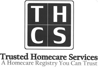 THCS TRUSTED HOMECARE SERVICES A HOMECARE REGISTRY YOU CAN TRUST logo