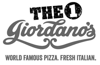 THE 1 GIORDANO'S WORLD FAMOUS PIZZA. FRESH ITALIAN. logo