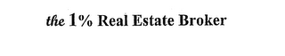 THE 1% REAL ESTATE BROKER logo