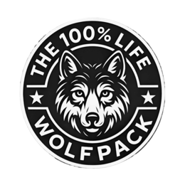 THE 100% LIFE WOLFPACK logo