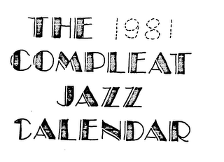 THE 1981 COMPLEAT JAZZ CALENDAR logo