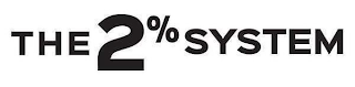 THE 2% SYSTEM logo