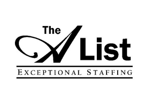 THE A LIST EXCEPTIONAL STAFFING logo