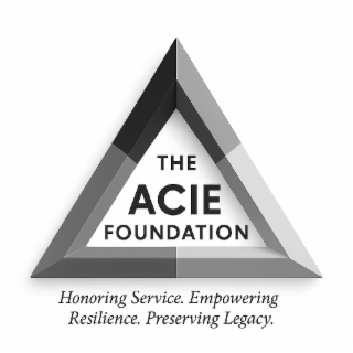 THE ACIE FOUNDATION  HONORING SERVICE. EMPOWERING RESILIENCE. PRESERVING LEGACY. logo
