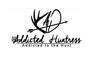 THE ADDICTED HUNTRESS AH ADDICTED TO THE HUNT logo