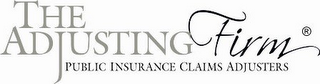 THE ADJUSTING FIRM PUBLIC INSURANCE CLAIMS ADJUSTERS logo