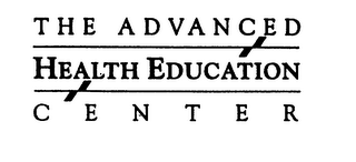 THE ADVANCED HEALTH EDUCATION CENTER logo