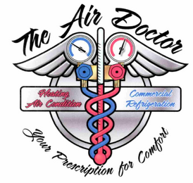 THE AIR DOCTOR YOUR PRESCRIPTION FOR COMFORT HEATING AIR CONDITION COMMERCIAL REFRIGERATION logo