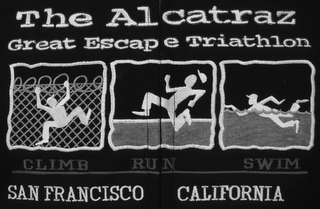 THE ALCATRAZ GREAT ESCAPE TRIATHLON CLIMB RUN SWIM SAN FRANCISCO CALIFORNIA logo