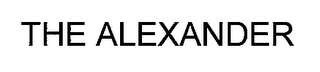 THE ALEXANDER logo