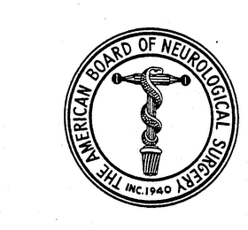 THE AMERICAN BOARD OF NEUROLOGICAL SURGERY INC. 1940 logo