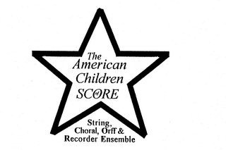 THE AMERICAN CHILDREN OF SCORE STRING, CHORAL, ORFF & RECORDER ENSEMBLE logo