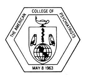THE AMERICAN COLLEGE OF PSYCHIATRISTS MAY 8 1963 logo