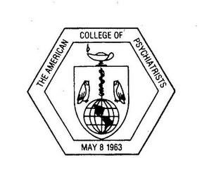 THE AMERICAN COLLEGE OF PSYCHIATRISTS MAY 8 1963 logo