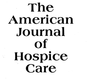 THE AMERICAN JOURNAL OF HOSPICE CARE logo