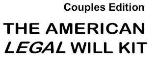 THE AMERICAN LEGAL WILL KIT COUPLES EDITION logo