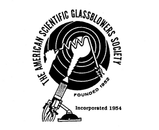 THE AMERICAN SCIENTIFIC GLASSBLOWERS SOCIETY FOUNDED 1952 INCORPORATED 1954 logo