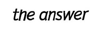 THE ANSWER logo