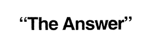 "THE ANSWER" logo