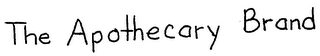 THE APOTHECARY BRAND logo