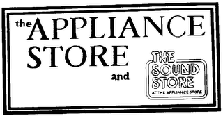 THE APPLIANCE STORE AND THE SOUND STORE AT THE APPLIANCE STORE logo