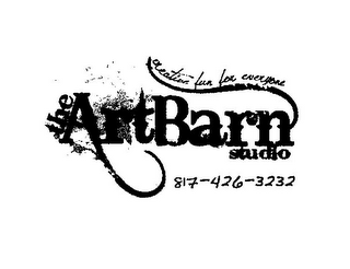 THE ART BARN STUDIO CREATIVE FUN FOR EVERYONE logo