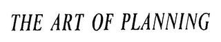 THE ART OF PLANNING logo