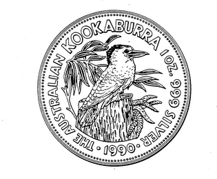 THE AUSTRALIAN KOOKABURRA 10Z. 999 SILVER 1990 logo