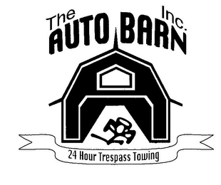 THE AUTO BARN, INC. 24 HOUR TRESPASS TOWING logo