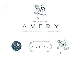 THE AVERY WEDDINGS & EVENTS ON AVERY ISLAND ROAD THE AVERY logo