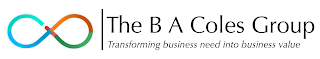 THE B A COLES GROUP TRANSFORMING BUSINESS NEED INTO BUSINESS VALUE logo