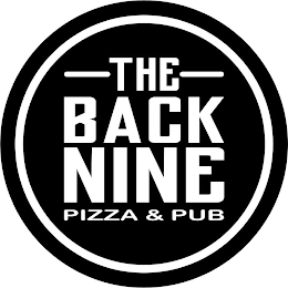 THE, BACK, NINE, PIZZA & PUB logo