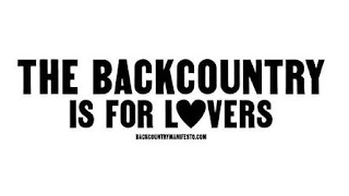 THE BACKCOUNTRY IS FOR LOVERS BACKCOUNTRYMANIFESTO.COM logo