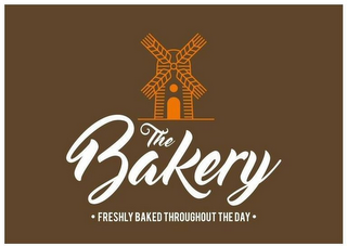 THE BAKERY · FRESHLY BAKED THROUGHOUT THE DAY · logo
