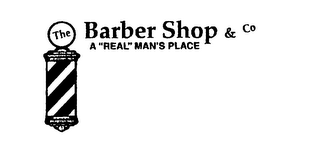 THE BARBER SHOP & CO A "REAL" MAN'S PLACE logo