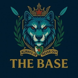 THE BASE ALWAYS IN NEVER OUT logo