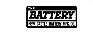 THE BATTERY NEW CASTLE BATTERY MFG. CO. logo